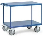 fetra Tischwagen 2402B mit Stahlblech-Plattformen - Tragkraft 600kg TPE-Reifen