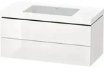 Duravit Waschtischunterschrank c-bonded L-Cube 100x48cm, o HL, we. hgl, 2 Schub.,