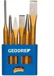 Gedore Werkzeugsatz, Set 6-teilig, gef&uuml;llt, im PVC-Halter, Mei&szlig;el, K&ouml;rner,