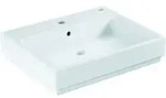 Grohe Waschtisch Cube Keramik 60cm, 1 HL m &Uuml;L, alpinwei&szlig; PureGuard