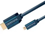 Clicktronic Micro-HDMI-Adapterkabel 2m,Ethernet 70328