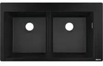 hansgrohe Einbausp&uuml;le S510-F770 370/370 860x490mm, 2 Beck., HL vord, gsw