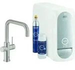 Grohe Sp&uuml;ltisch-Einhebelmischer Blue Home Supersteel, U-Auslauf-Starter Kit