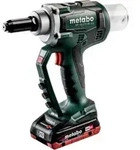 Metabo Akku-Blindnietpistole NP 18 LTX BL 5.0 metaBOX 145 L; 18V 2x4Ah LiHD + ASC 55