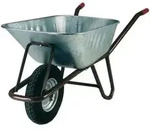 m&uuml;ba Betonkarre mit Nylonlager Luftrad 400x100 mm, 90 l