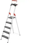 Hailo L100 TopLine, Alu-Sicherheits-Stehleiter, 5 Stufen