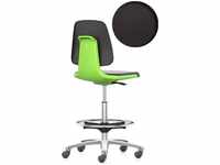 bimos Arbeitsstuhl Labsit mit Rollen Sitzhöhe 560-810 mm PU-Schaum Sitzschale grün