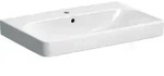 Geberit Waschtisch Smyle Square 75x48cm, we., mit Hahnloch, mit &Uuml;berlauf