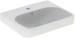 Geberit Waschtisch Smyle Square 55x44cm, we., mit Hahnloch, mit &Uuml;berlauf