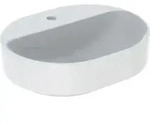 Geberit Aufsatzwaschtisch VariForm 50x40cm, m HLB, o &Uuml;, ellipt., we. K-Tect