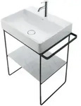 Duravit M&ouml;belwaschtisch DuraSquare 50x47cm, o. &Uuml;L, m HLB, 1 Hahnloch, wei&szlig;