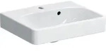 Geberit Handwaschbecken Smyle Square KeraT./we, 45x36cm, m Hahnl., m &Uuml;L asym.