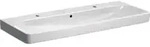 Geberit Waschtisch Smyle Square 120x48cm, Hahnl. li + re, m &Uuml;L, wei&szlig;