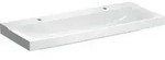 Geberit Waschtisch Xeno2 120x48cm, 2 HL, o. &Uuml;L, wei&szlig; KeraTect