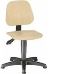 bimos Arbeitsdrehstuhl Unitec mit Gleiter und Holz Sitzh&ouml;he 440-620 mm