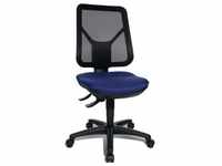 Topstar Bürodrehstuhl Sitzhöhe 430-510mm blau mit Lendenwirbelstütze ohne