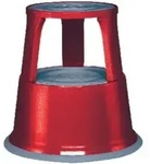 Rollhocker Stahlblech rot H.430mmxD.oben/unten 290/435mm Trgf.150kg