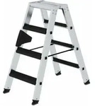 MUNK Aluminium-Stehleiter beidseitig begehbar relax step 2 x 4 Stufen