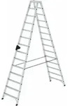 MUNK Aluminium-Stehleiter beidseitig begehbar 2 x 14 Stufen