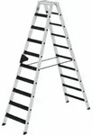 MUNK Aluminium-Stehleiter beidseitig begehbar relax step 2 x 10 Stufen