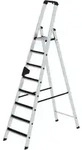 MUNK Aluminium-Stehleiter einseitig begehbar clip-step 8 Stufen