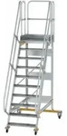 MUNK Aluminium-Plattformtreppe fahrbar 60&deg; 10 Stufen