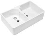 V&B Doppel-Sp&uuml;lbecken O.NOVO 89,5x22x55cm, wei&szlig;, mit &Uuml;berlauf ; Villeroy & Boch
