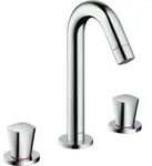 hansgrohe 3-Loch-Waschtischarmatur Logis 150 mit Zugstangen-Ablaufgarnitur, chrom