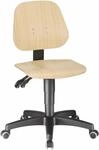 bimos Arbeitsdrehstuhl Unitec mit Rollen und Holz Sitzh&ouml;he 440-620 mm