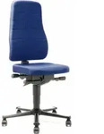 bimos Arbeitsstuhl All-In-One Highline mit Rollen und Stoffpolster blau...