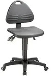 bimos Arbeitsstuhl Isitec mit Rollen und PU-Schaum schwarz Sitzh&ouml;he 430-600 mm
