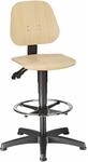 bimos Arbeitsdrehstuhl Unitec mit Gleiter und Fu&szlig;ring und Holz Sitzh&ouml;he 580-850 mm