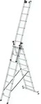 MUNK Aluminium-Mehrzweckleiter 3-teilig nivello&reg;-Traverse 3 x 8 Sprossen