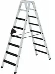 MUNK Aluminium-Stehleiter beidseitig begehbar clip-step 2 x 8 Stufen