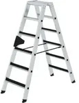 MUNK Aluminium-Stehleiter beidseitig begehbar clip-step 2 x 6 Stufen