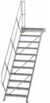 MUNK Aluminium-Treppe Plattform 45&deg; 11 Stufen
