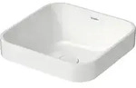Duravit Aufsatzwaschtisch Happy D.2 Plus 40x40, gs, o HL, &Uuml;L, HLB, we/anthr. ma