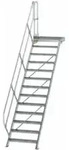 MUNK Aluminium-Treppe Plattform 45&deg; 13 Stufen