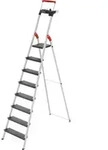 Hailo L100 TopLine, Alu-Sicherheits-Stehleiter, 8 Stufen