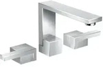 hansgrohe 3-Loch-Waschtischarmatur 130 Axor Edge Ausladung 173mm, Diamantschliff,