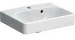 Geberit Handwaschbecken Smyle Square we., 45x36cm, m Hahnl., m &Uuml;L asym.