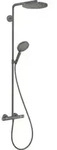 hansgrohe Showerpipe Raindance Select S m Thermostat, 1jet, brushed black chrome