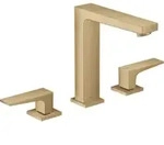 hansgrohe 3-Loch-Waschtischarmatur 160 Metropol m HG, Pus-Op-Abl, A 152mm, brush.