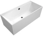 V&B Rechteck-Badewanne Collaro Duo 180x80cm, EB-Ausf. Black Matt, wei&szlig;