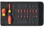 Wiha Schraubendreher und Bit Set slimVario&reg; Schlitz, Phillips, Pozidriv 9-tlg. in