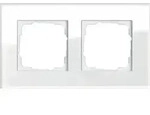 Gira Abdeckrahmen 2f. weissglas Esprit 021212