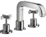 hansgrohe Fertigmontageset Axor Citterio 3-L-BW-Arm., mit Kreuzgriffen, chrom