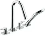 hansgrohe Fertigset Axor Citterio M 4-L-Fliese-Ar, Ausl. 190mm, Roset., chr