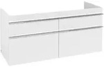 V&B Waschtischunterschrank Venticello 125,3x59x50,2cm, Gr. Chrom, glossy white
