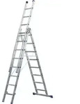ILLER-LEITER Alu-Mehrzweckleiter 3-tlg. 3x10 Stufen 53010